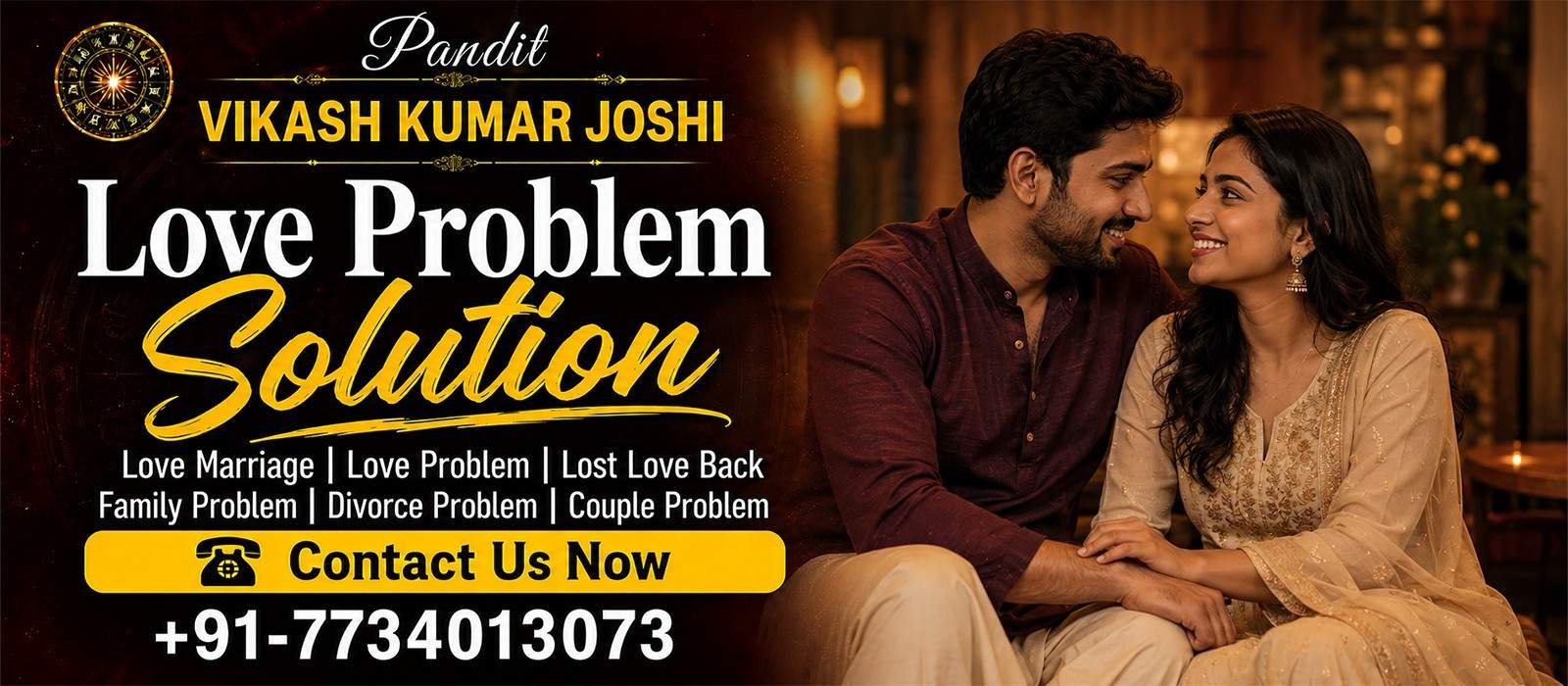 Astrologer Pandit Vikash Kumar Joshi Ji Call +91-7734013073